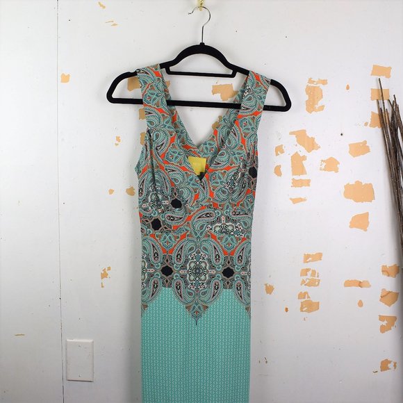Anthropologie Green Canyon Maeve Maxi Dress Sz - Picture 3 of 16